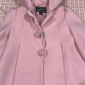Rothschild Pink Hooded Pea Coat
